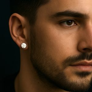 boucles oreilles argent clous pour homme