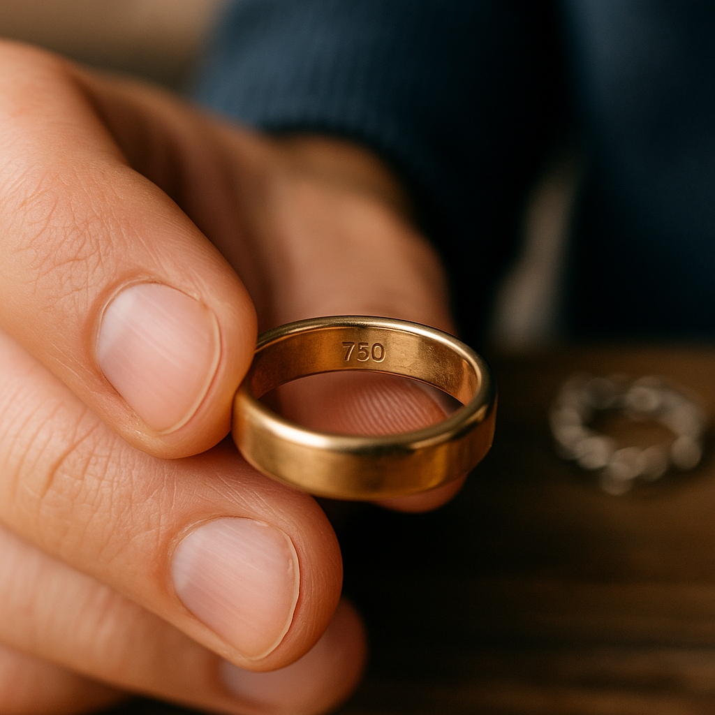 bague avec poinçon